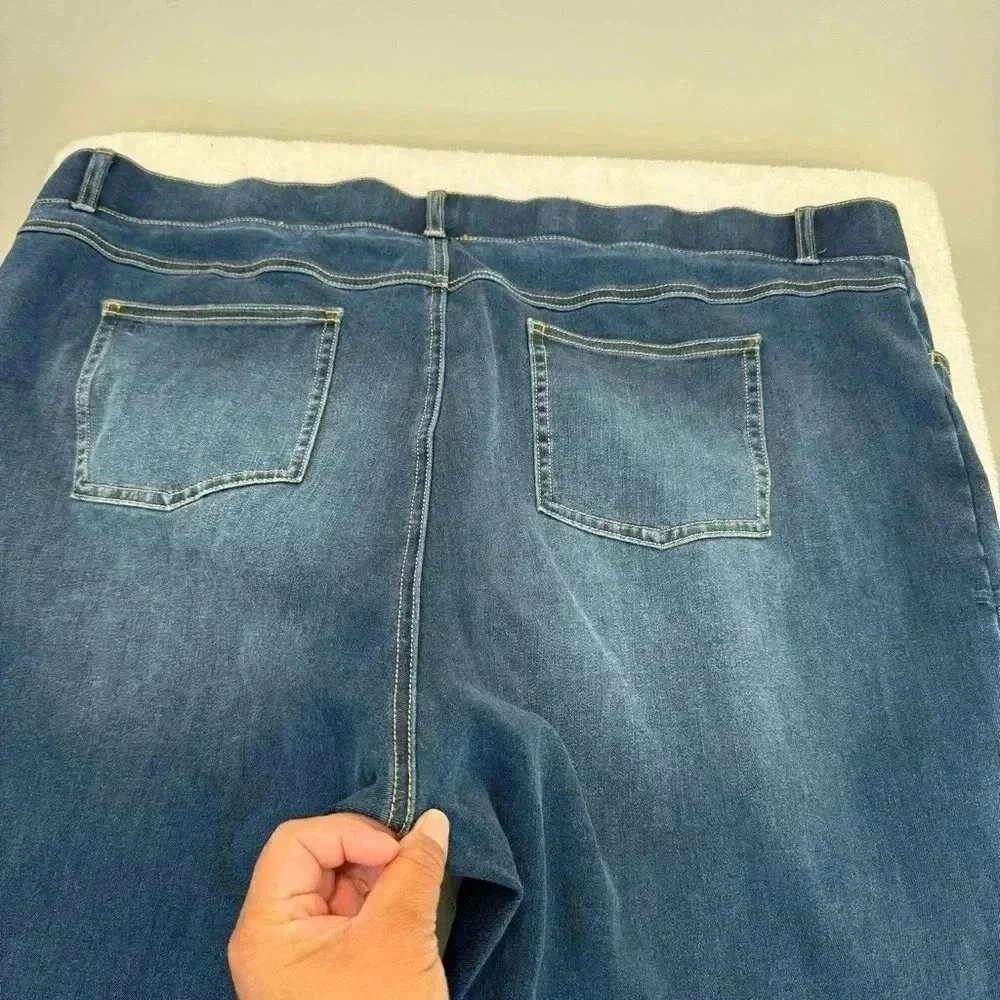 Betabrand Yoga‎ Denim Skinny Jeans Womens 3X Long Pull On Jeans